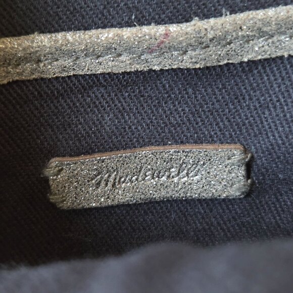 Madewell Purse Metallic Sand Simple Circle Crossbody Bag Preppy Party - Picture 8 of 14